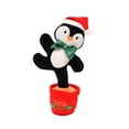 thumbnail image 2 of BESTSKY Christmas Talking Dancing Singing Plush Toy Cartoon Reindeer Penguin Interactive Plushies for Baby, 2 of 4