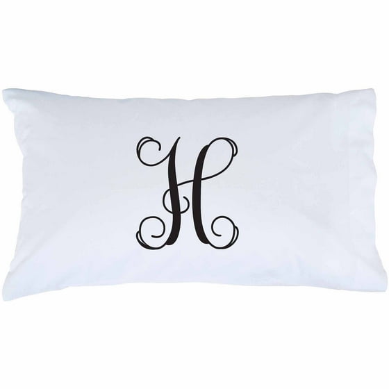 Personalized Black Initial Pillowcase