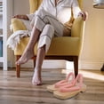 thumbnail image 2 of LEORX 1 Pair Women Summer Slippers Pink Wooden with Traditional Japanese Design and Non-slip Sole, 2 of 8