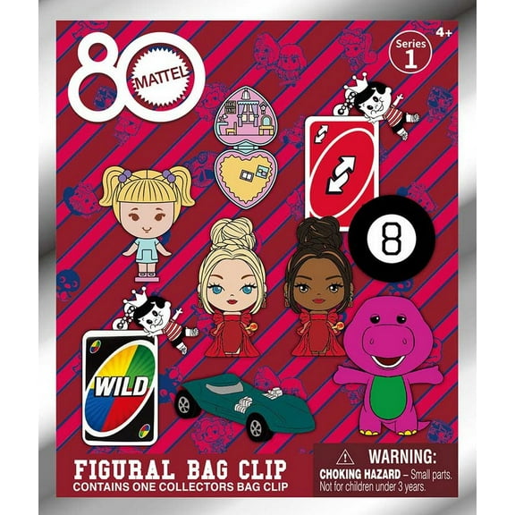 3D Figural Bag Clip Mattel 80th Anniversary Series 1 Mystery Pack (1 RANDOM Figure)