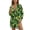 Black Yellow Camo Green, variant on Xixirimido Brown Cowhide Sunflower Print Women's Long Sleeve Button-Up Beach Cover Up, Stylish Versatile Swimwear Cover-Up with Side Slits & Chest Pocket, Size 2XL