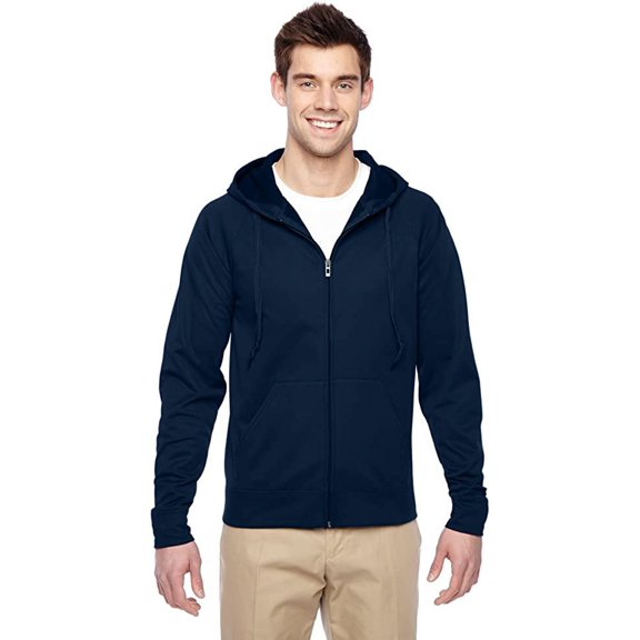 PF93MR Jerzees DRI-POWER SPORT Full-Zip Hooded Sweatshirt J.Navy 3XL
