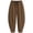 Coffee, variant on Harem Pants Women Vintage Striped Balloon Trouser Casual Cropped Drawstring Pull on Baggy Pants with Pockets(Navy,XX-Large)