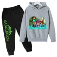 thumbnail image 3 of 2024 Nueva ropa para niños, conjunto de sudadera con capucha y pantalón, zapatillas deportivas, ropa deportiva para niños y niñas, otoño y primavera, 2 piezas, ropa para niñas pequeñas, 3 of 5