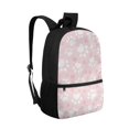 thumbnail image 2 of Uourmeti Durable Zippered 17 Inch Backpack for Daily Use Outdoor, Front Pocket Spacious Interior School Backpack, Pink Paw Prints, 2 of 6