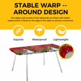thumbnail image 4 of Red Christmas Table Cloths for 8 Foot Rectangle Tables, Snowman Xmas Tree Snowflake Gifts Elk Patio Waterproof Elastic Fitted Tablecloths, Washable Rectangular Table Cover for Camping, 4 of 8
