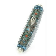 Judaica EA-MZ-LBO3 Oriental Mezuzah - Light Blue