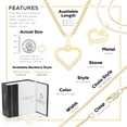 thumbnail image 2 of BEBERLINI Women Heart CZ Pendant Necklace Set 14K Gold Filled Box Chain Jewelry 24", 2 of 7