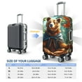 thumbnail image 4 of Yiaed Maple Meditating Bear Print Travel Luggage Cover Suitcase Protector Fits 18-32 Inch Luggage Wheel Covers Patterned Elastic Luggage Anti-scratch（No luggage）-Small, 4 of 5