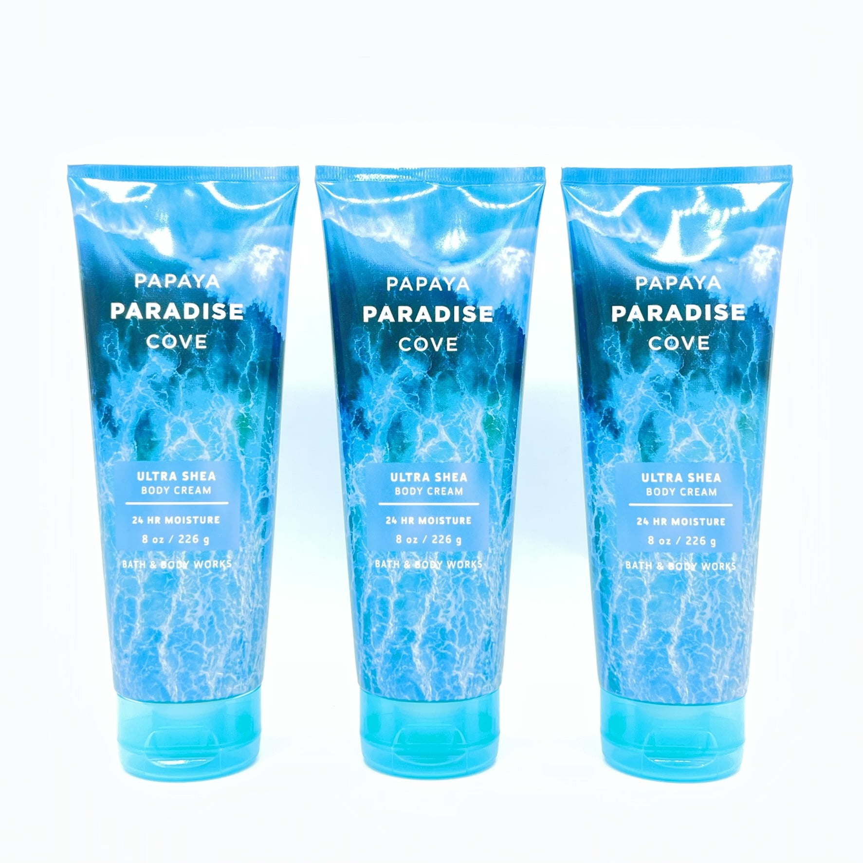 Bath & Body Works Papaya Paradise Cove 8oz Ultra Shea Body Cream Pack
