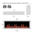thumbnail image 4 of Litedeer Homes Latitude 75" Smart Electric Fireplace with App, Crackling Fire Sounds, Reflective Amber Glass, Black - ZEF75VA, 4 of 5