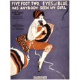 thumbnail image 2 of Song Sheet Cover 1925. N'Five Foot Two Eyes Of Blue' Foxtrot American Song Sheet Cover 1925. Print by, 2 of 2