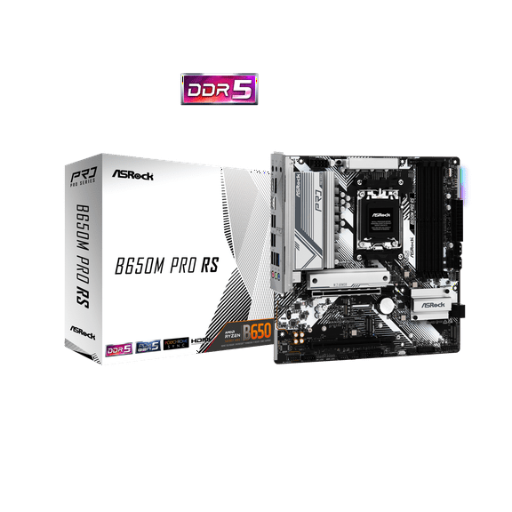 ASRock B650M PRO RS AM5 AMD B650 SATA 6Gb/s Micro ATX Motherboard