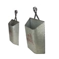 thumbnail image 3 of Set of 2 Gray and Red Home for the Holidays Weathered Christmas Wall Buckets 18", 3 of 3