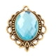 thumbnail image 3 of 5 Unids / pieza Ronda Colgante De Aleación De De Imitación Para Las Mujeres Teléfono Clave Decoración Accesorio Azul ácido Macarena Aleación de cristal colgante, 3 of 8