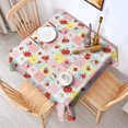 thumbnail image 2 of Pioneer Flower Floral Print Pattern Square Tablecloth, Waterproof Wipeable Spillproof Washable Table Cover for Home Kitchen Party and Daily Decor 60"x60", 2 of 6
