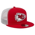 thumbnail image 3 of Men's New Era  Red Kansas City Chiefs Core Team 9FIFTY Trucker Snapback Hat, 3 of 7
