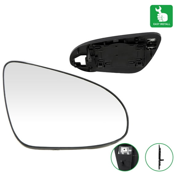 SCITOO Side View Mirror Passenger Side Glass fit for 2012-2017 for Toyota Camry 2014-2017 for Toyota Corolla 2012-2017 for Toyota Yaris Chrome 8K0949102E