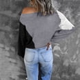 thumbnail image 4 of Vedolay Sweaters for Women Trendy Women's 2023 Long Sleeve Neck Oversized Pullover Knit Sweater,Gray L, 4 of 5