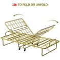 thumbnail image 7 of Slumbrae Folding Bed with Mattress, 75 x 31 in, Heavy Duty Steel Slat Frame, Rollaway Bed with Bamboo Rayon Cover, Ideal for Guests & Camping, Gold, 7 of 7