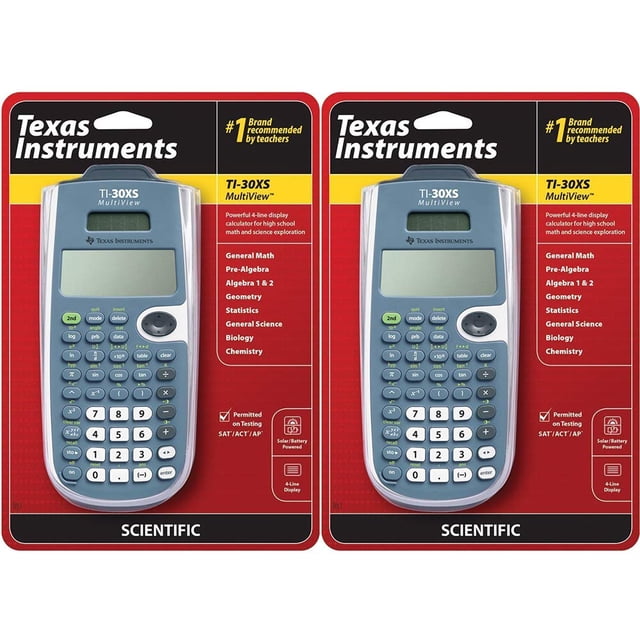 Calculadora científica Texas Instruments TI-30XS MultiView, paquete de 2
