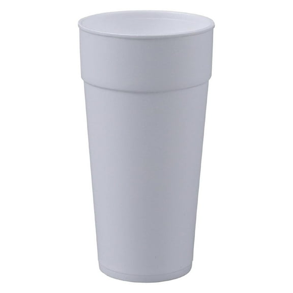 Disposable Foam Cups, 24 oz, White, 1 Count (Pack of 1)