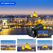 Campark 5K Video Camera Camcorder Dual Lens 3”Touch Screen 56MP Digital Vlogging Cameras for YouTube with Microphone