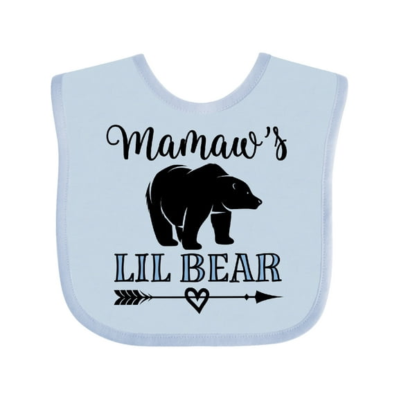 Inktastic Mamaw Grandma Lil Bear Grandson Gift Boys Baby Bib