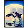 thumbnail image 1 of RYLABLUE Couverture en Polaire Orca Orques Orques 58x80 Pouces, 1 of 1