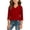 11#Red, variant on Girls V Neck Tees V Neck Elbow Length Sleeve Shirt Solid Tone Classic Minimal Kids School Basic Blouse