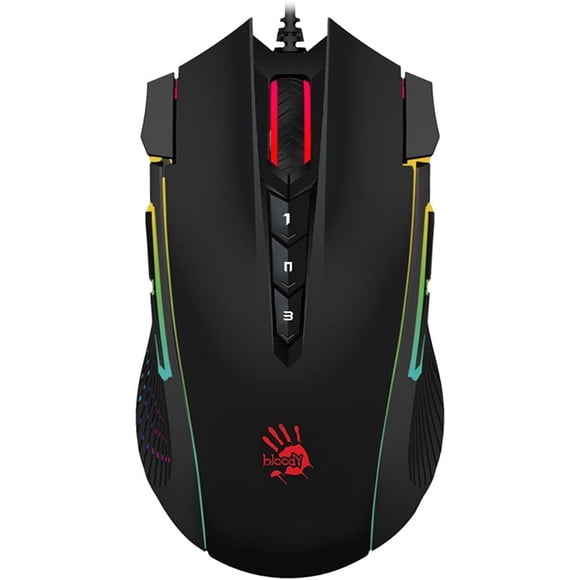 Mouse gamer Bloody J90s 8000 CPI RGB ambidiestro