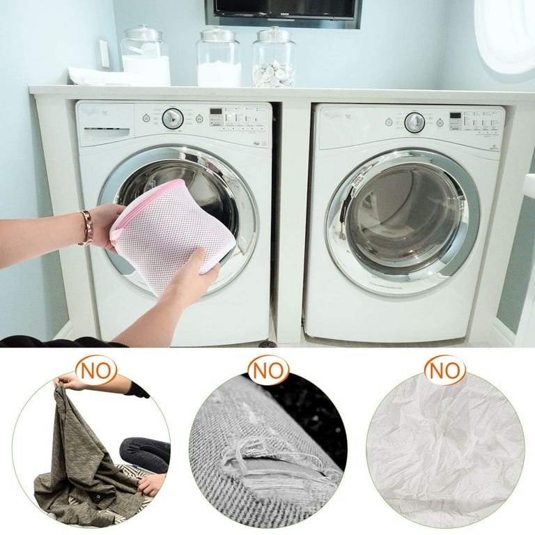 YIYI Guo Laundry Bag Mesh Laundry Bag Lingerie Bags for Laundry Laundry Bags for Delicates Bra Washing Bags for Laundry 2pcs, White