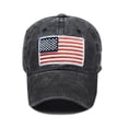 thumbnail image 3 of popular hat washed old letter baseball cap classic American flag cotton hat, 3 of 5