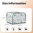 thumbnail image 3 of Cauagu Gold Stars Blue Dots Pattern for 4 Slice Toaster Cover (11.4''×7.9''×7.5'') Bread Machine Cover Toaster Protector Kitchen Appliance Dust Cover, 3 of 7