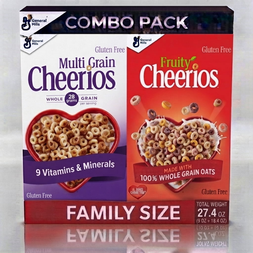 Cheerios Fruity Heart Healthy Cereal & Cheerios Multi Grain Heart Healthy Cereal - Combo Pack, Total Net Wt. 27.4 oz