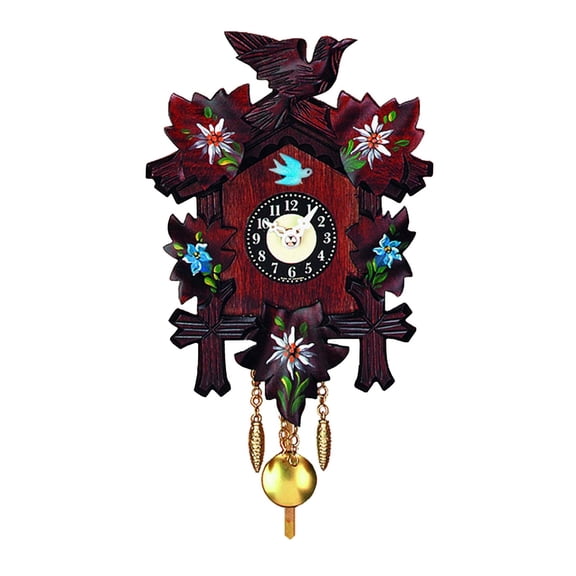Alexander Taron 6.75" Engstler Battery-Operated Mini Cuckoo Wall Clock with Music and Chimes