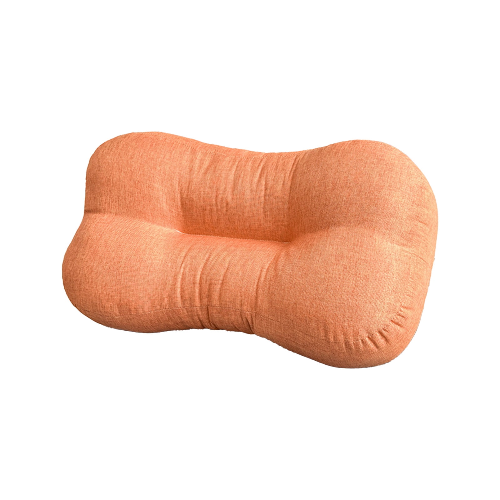 LHNFT Ergonomic Butterfly-Shaped Neck Pillow, Contoured Cervical Support Pillow for Neck Pain Relief, Soft Linen-Feel Pillow for All Sleeping Positions