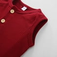 thumbnail image 6 of Baby Summer Clothes Toddler Girls 2pcs Cotton Solid Color Vest Tops Shorts Suit Clothing Outfits, 6 of 8