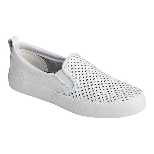 sperry perforated slip on sneakers