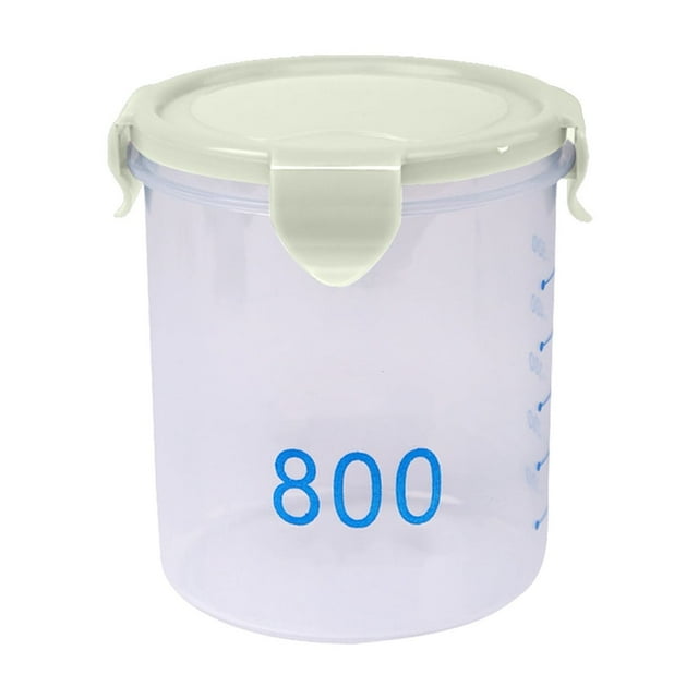SDNall avec Pots de Rangement Ronds Gradués Pots Scellés Pots en Plastique Cuisine avec Couvercles Pots à Collation Pots de Rangement pour Grains Pots de Rangement Yogourt Fromage Pots à Gâteau