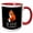 Red/White, variant on 3drose, Funny Adorable Smiling Red Fox on Black. Be Kind to Animals, 11oz Two-tone Yellow Mug