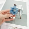 thumbnail image 5 of Fabric Flower Brooches for Women Elegant Flowers Pins for Clothes Floral Brooch Dainty Lapel Pin Accessories Pearl Crystal Corsage Cocktail Party Ceremony Banquet Decoration Fashion Jewelry, 5 of 11