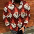 thumbnail image 4 of Awdenio Shirts for Men Funky Beach Printed Christmas Shirt Casual Button Down Long Sleeve Floral Shirts Tops, 4 of 8