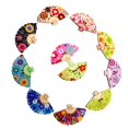 thumbnail image 7 of Pack Of 100 Mixed Color Printed Fan Shape Wooden Buttons With Hole DIY Craft Sewing Accessory, 7 of 7