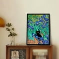 thumbnail image 3 of Hieng Van Gogh's Almond Blossom Funny Black Cat Canvas Wall Art, Oil Painting Posters Home Decor, Vintage Abstract Aesthetic Wall Decorations for Living Room Bedroom, 3 of 6