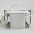 thumbnail image 4 of AMERTEER Sac Messager pour Femmes Chaîne PVC Transparent Sacs à Main en Gelée Sac Cosmétique (Noir), 4 of 10
