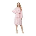 thumbnail image 1 of LSLJS Thick Flannel Color Lapel Home Clothes Long Sleeved Hooded Robe Coat, Robes Gifts for Women, 1 of 5