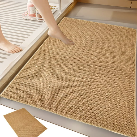 Sales Today Clearance! Washable Indoor/Outdoor Rug, Windproof Brown Balcony Rug, Kitchen, Camping, Garden, Patio Rug, 16x24 Inch Border Design for Deck, Front Door, Outdoor Spaces