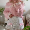 thumbnail image 3 of Pretty Cute Outfits Harajuku Cosplay Sweater Kawaii Lace Trim Off Shoulder Pullovers Y2K Aesthetic Vintage Long Sleeve Jumpers, 3 of 5