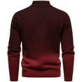 thumbnail image 4 of ChaoLingNeng Mens Quarter Zip Sweater with Collar Cable Knit Turtleneck Neck Pullover Sweaters Classic Casual Polo Sweater, 4 of 4